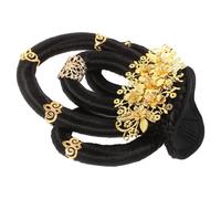 PAMINGONO Lightweight Comfort Fiber Chignon Hairpiece Integrated Structure and Metal Hanfu Hair Accessories for Cosplay and Themed Parties Featuring Elegant Ancient Chinese Aesthetics