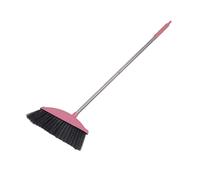PAMINGONO Long Handle Outdoor Broom with Thick Rigid Bristles for Home and Cleaning Multi Purpose Floor Sweeping Brush Fits Dustpan Compact Space Saving Design for Indoor and Outdoor Use