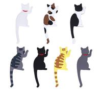 PAMINGONO Magnetic Cat Hook for Hanging Small Items, Cartoon Refrigerator Sticker Hook, Traceless Decorative Fridge Magnet Key Holder for Home Kitchen Storage