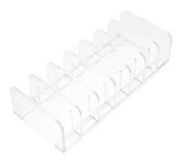 PAMINGONO Makeup Palettes Holder with Seven Slots and Compartment Design for Easy Access and Vertical Storage on Desktop or Makeup Tables, Suitable for Eyeshadow and Small Notebooks