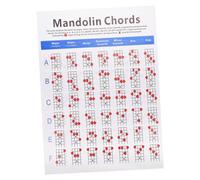 PAMINGONO Mandolin Chord Chart for Mandolin Players Lightweight Coated Paper Chord Diagram Showing Fretboard Notes for Practice and Quick Reference