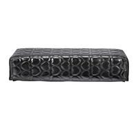 PAMINGONO Manicure Hand Rest Cushion PU Leather Rectangular Hand Pillow Black Nail Art Support Pillow for Salon and Home Use