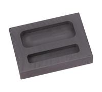 PAMINGONO Melting Casting Mould with 2 Slots, Molded High Purity Graphite Graphite Mold for Metal Refining Scrap Bars, Featuring Thermal Conductivity, Suitable for Lab and Jewelry