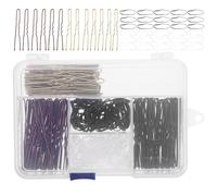 PAMINGONO Metal Hair Pins Kit Assorted Colours with 250pcs U Shaped Bobby Pins Stable and Sturdy in 1 Box for Thin Hair for Daily Life and Parties