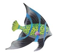 PAMINGONO Metal Ocean Fish Wall Decor Yellow Iron Art Sculpture Hanging Decoration for Indoor Outdoor Garden Living Bedroom Patio Home Wall Art