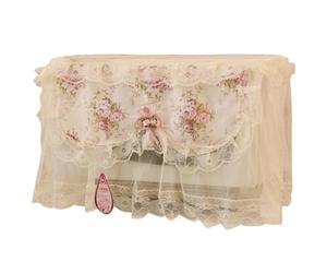 PAMINGONO Microwave Oven Cover Dustproof Protective Lace Fabric Cover for Home Kitchen Appliances Colorful Floral Pattern Microwave Splatter Guard