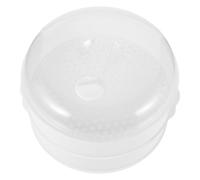 PAMINGONO Microwave Oven Double-layer Kitchen Steamer with Lid, Small White Rice and Vegetable Steaming Container for Healthy Cooking