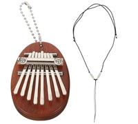 PAMINGONO Mini Kalimba Thumb Piano Compact Design with Hanging Rope 8 Keys Lightweight and Crisp Tone Finger Musical Instrument for Beginners and Boys and Girls for Stage Performance Or Toy