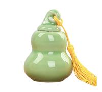 PAMINGONO Mini, Tea for Shape Jar Ceramic Storage Bottle Gourd of and Green Ceramic Pot Use Ointment Seeds for Kitchen and