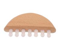 PAMINGONO Mini Wooden Hair Comb with Pink Artificial Jade for Scalp Massage and Smooth Hair, Lightweight Portable Comb for Home and Travel Use