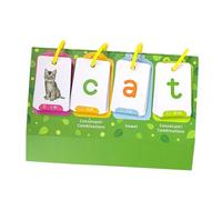 PAMINGONO Montessori Language Learning Flash Cards Visual Word Building Cards with Images and Text for Early Education Preschool Reading Training for Interactive Learning Tool for Home and