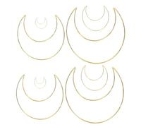 PAMINGONO Moon Dreamcatcher Metal Rings 8pcs Crescent Wreath Hoops Macrame Craft Supplies DIY Wall Hanging Decor Kit