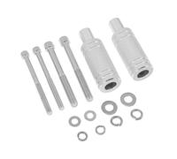 PAMINGONO Motorcycle Light Mounting Bracket Front Fork Spotlight Extension Bracket for Scooter Auxiliary Lamp Aluminium Alloy Sturdy Quiet Design Silver for Outdoor Touring and Night Riding