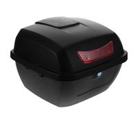 PAMINGONO Motorcycle Rear Trunk Storage Box with Lid Easy Installation Top Box for Scooter Moped Luggage Organizer Protective Motorbike Boot Storage Case in Matte Black