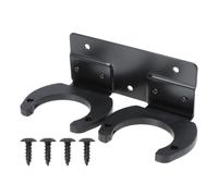 PAMINGONO Multifunctional Wall-mounted Microphone Stand Heavy-duty Metal Mic Holder with Double Slots Iron Construction for Stable Hanging and Anti-slip Support for Home and Office Use