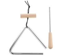 PAMINGONO Musical Triangle Instrument for Music Learning and Early Education for Children and Students, Hand Percussion Instrument Made of Iron and Wood in Kindergartens and Classrooms