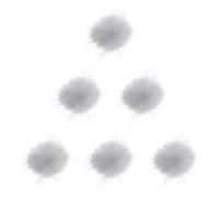PAMINGONO Nail Decorations Removable and Cleanable 6pcs White Plush Magnetic Hair Appearance Nail Art Accessories Stylish Art for