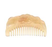 PAMINGONO Natural Horn Comb for Men - Hand Carved Sheep Horn Wide Tooth Hair Comb - Anti-static Detangling Scalp Massage Tool for Travel and Daily Hair Care