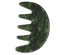 PAMINGONO Natural Jade Scalp Massage Comb Five-Tooth Jade Massager for Body Acupoint Relaxation Smooth Design for Home and Travel Use Reliable Handheld Tool for and Giving