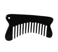 PAMINGONO Natural Ox Horn Wide Tooth Massage Comb Anti-static Pocket Hairdressing Tool for Scalp Care and Detangling Multi-functional Hair Massage Brush for Men and Women