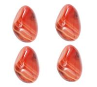 PAMINGONO Natural Sardonyx Banded Agate Tumbled Healing Stones 4pcs Small Polished Palm Stones 2-3cm Random Color for Meditation and Wellness Use