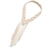 PAMINGONO Nordic Style Handmade Macrame Woven Headband for Women, Bohemian Travel Hair Accessory, Delicate Cotton Rope Headpiece Suitable for Outdoor and Wedding Use