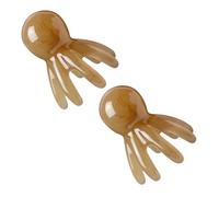PAMINGONO Octopus Scalp Ergonomic Design Deep Relaxation Manual Massage Tool 2pcs Octopus Scalp Resin Hair Comb for Muscle Relaxation and Hair Loss Prevention for Home and Outdoor Use