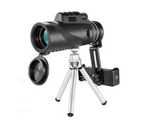 PAMINGONO Outdoor Monocular 80x100 High Magnification Night Vision Telescope with Aluminum Tripod and Universal Phone Holder for Bird Watching Hiking Camping