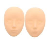 PAMINGONO Pack of 2 5D Facial Exercise Skin Made of Flexible Silicone for Eyebrow Tattoo Training with Easy Cleaning for Home Use in Various Colours Random Colour