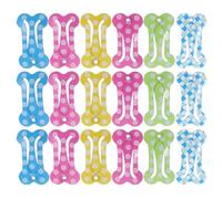 PAMINGONO Pet Hair Clips 20pcs Bone-Shaped Snap Clips for Dogs and Cats Sturdy Grooming Accessories for Birthday Parties and Daily Wear Random Color
