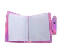 PAMINGONO Pink Pu Nail Art Plate Bag with 20 Card Slots Easy to Open and Close Stylish Protection Space Pouch for Nail Art Stampers for Organising