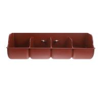 PAMINGONO Plastic Pig Feeder 4-compartment Large Capacity Pig Feeding Trough Made of Sturdy Pp Material with High Wear Resistance and Easy to Clean for Farm Livestock