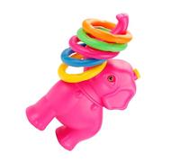 PAMINGONO Plastic Ring Toss for Outdoor Indoor Throwing Game with Rings Pink Elephant Design Enhances Hand-eye Coordination and Precision for Garden Parties and Carnivals