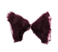 PAMINGONO Plush Cat Ear Hair Clip Soft Faux Fur Bobby Pins Cute Cartoon Costume Accessories for Halloween Cosplay Party Random Color