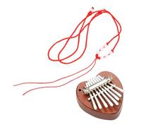 PAMINGONO Portable 8-key Heart-shaped Kalimba Wooden Finger Piano Musical Instrument for Beginners and Travel