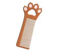 PAMINGONO Portable Cat Paw Zinc Alloy Girl Comb for Hair Styling Lightweight Detangling Tool with Smooth Teeth Compact Travel-friendly Hairstyle Accessory Cute Brown Gift for Teens