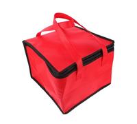 PAMINGONO Portable Insulated Food Carrier Bag with Aluminum and Non-Woven Fabric Lining, Stylish Red Thermal Bag for Seafood and Cakes with Insulation Lining, for Catering and Takeaway