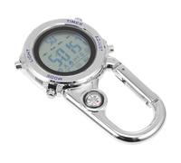 PAMINGONO Portable Outdoor Camping Clip Watch with Luminous Dial Metal Buckle Multifunctional Belt Fob for Hiking Travel Nurses and Adventure Use