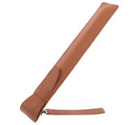 PAMINGONO Portable PU Leather Drumstick Case Bag with Anti-Slip Dustproof Mallet Holder, Light Brown Drum Stick Storage Pouch for Drummers and Teens, Hanging Lanyard Percussion Accessory