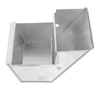 PAMINGONO Portable Small Animal Feeder for Hamster and Squirrel Silver Iron Material with Waste Reduction Feature for Rabbit Feeding in Breeding Farms