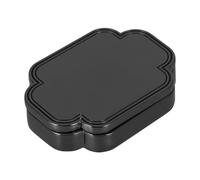 PAMINGONO Portable Solid Perfume Balm Container with Sliding Lid Mini Black Metal Refillable Balm Box for Travel and Cosmetic Storage Compact Perfume Organizer