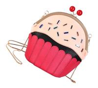 PAMINGONO Pu Bag and Long-lasting Use Creative Single-shoulder with Cake Ice Cream Design, Lovely and Stylish Crossbody Pouch with Moderate Capacity for Shopping and Working