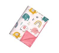 PAMINGONO Raised Dotted Backing Breathable Warm Receiving Blanket for Boys and Soft Cover for Comfort and Sleep Support