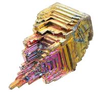 PAMINGONO Rare Bismuth Crystal Specimen Unique Appearance and Beautiful Colour, Fine Workmanship Crystal Stone Ornament for Bedroom Or Dining Room Table Decor and Home Decoration