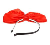 PAMINGONO Red Oversized Bowknot Headband for Women, Satin Material, Lightweight and Comfortable to Wear, Creates Pleasant and Lively Atmosphere, for Christmas and New Year's Eve Party