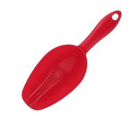 PAMINGONO Red Plastic Cereal Scoop with Ergonomic Handle for Coffee and Canisters, Easy to Clean Kitchen Scoop for Food, Flour, and Powder Use