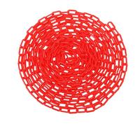 PAMINGONO Red Plastic Safety Chain Barrier 10m Lightweight Plastic Chain Links for Crowd Control Entrance Barrier and Traffic Isolation in Industrial and Public Areas