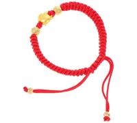 PAMINGONO Red Rope Dragon Bracelet and Protection Featuring Woven Technique Inspired by Traditional Chinese Culture with Retro Dragon Design in Aluminum Alloy and Rope for Couples