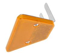 PAMINGONO Reflective Pavement Markers with Single Bracket Design, Yellow PC and Iron Material, Multi-function for Waveform Guardrail and Inductive Label, Sturdy to Withstand Harsh Weather