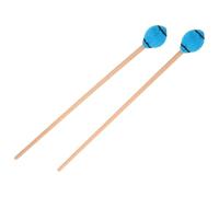 PAMINGONO Reinforced Wooden Handle Marimba Mallets Blue Percussion Drumsticks for Xylophone Glockenspiel Bell Chime Replacement Comfortable Grip and Sticks for School Music Class and